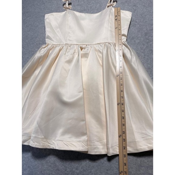 Women's Beige Color Dress With Bow On Straps Size medium - Picture 11 of 13